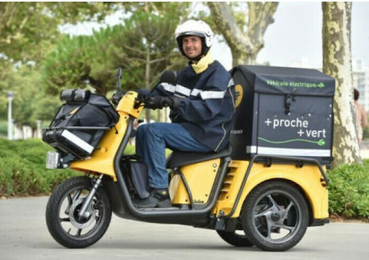 WheelnWater Delivery-Express Електрически триколесен мотор Мощност 3000W с максимална скорост 95км/ч Автономия 120км Бял Цвят