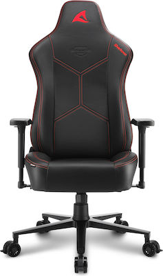 Sharkoon SGS30 Artificial Leather Gaming Chair with Adjustable Arms Black/Red