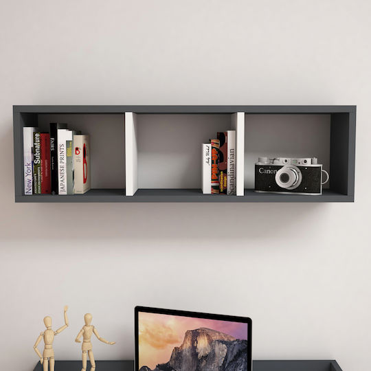 Shelf Wall Charcoal 90x22x25.6cm