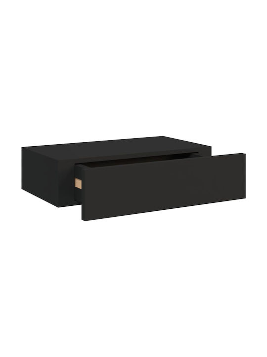 Ράφι Τοίχου Μαύρο 40x23.5x10εκ.
