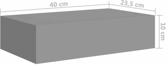 Wandregale Grau 2Stücke 40x23.5x10cm