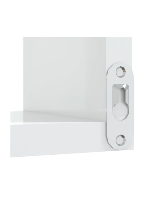 Eckregale Wand White Glossy 2Stück 40x40x50cm