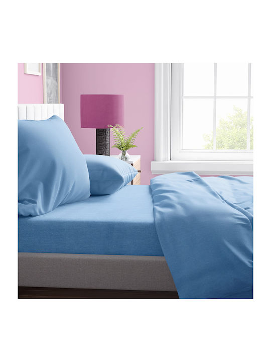 Dimcol Duvet Single 160x240cm Solid Sky Blue 300 GSMGsm