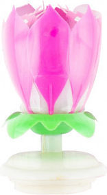 Μαγικό μουσικό κερί., ΠΑΙΖΕΙ-ΧΟΡΕΥΕΙ "ροζ με σιντριβάνι, φωτοβολίδα. blister