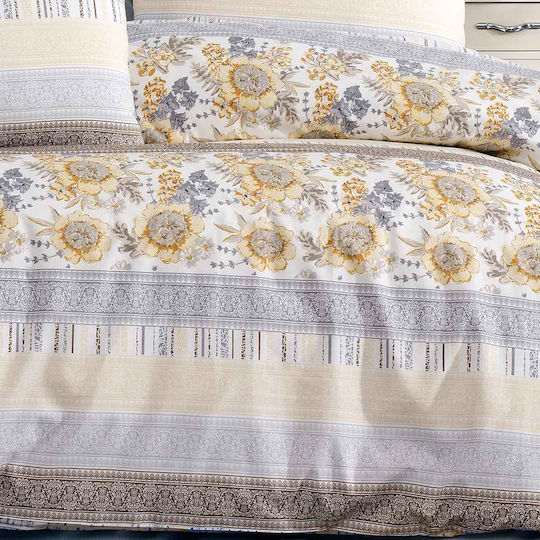Dimcol Pilotă Single 160x240cm Rază de soare 370 Grey / Beige 300 g/mp²Gsm