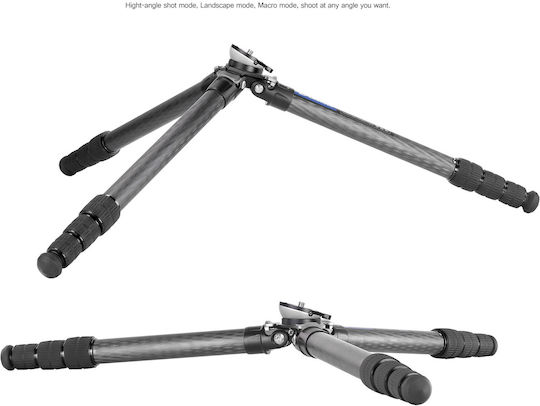 Leofoto Video Tripod LS-324CEX+BV-10 from Carbon Fiber and Load Capacity 10kg up to 153cm