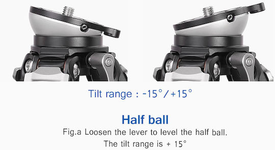 Leofoto Video Tripod LS-324CEX+BV-10 from Carbon Fiber and Load Capacity 10kg up to 153cm
