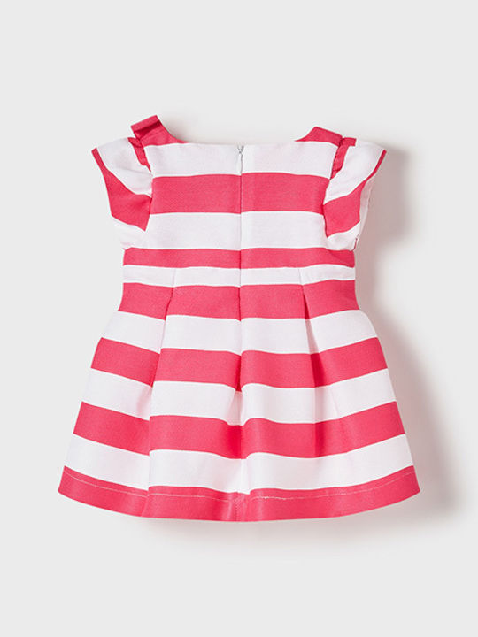 Kinderkleid Ärmellos Gestreift Fuchsie