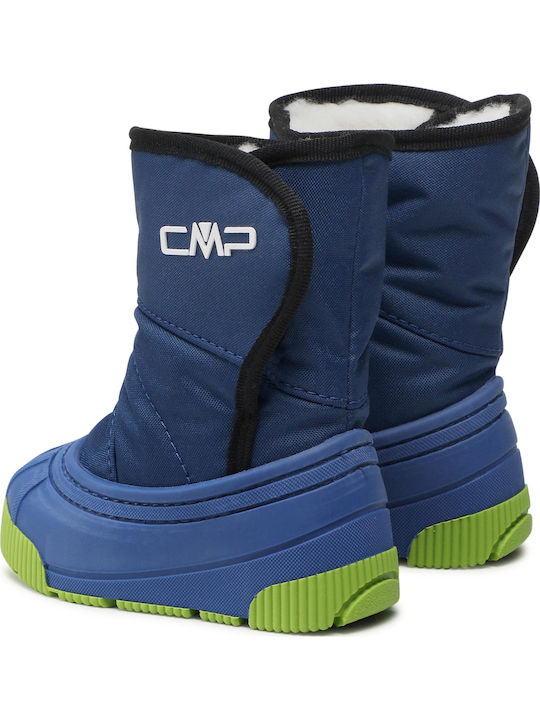 Kids Snow Boots with Velcro Navy Blue