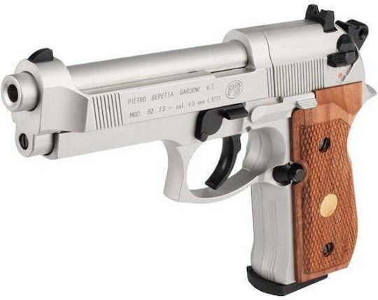 Umarex Αεροβόλο Πιστόλι CO2 Beretta M92 FS Nickel Wood Μεταλλικό 4.5mm