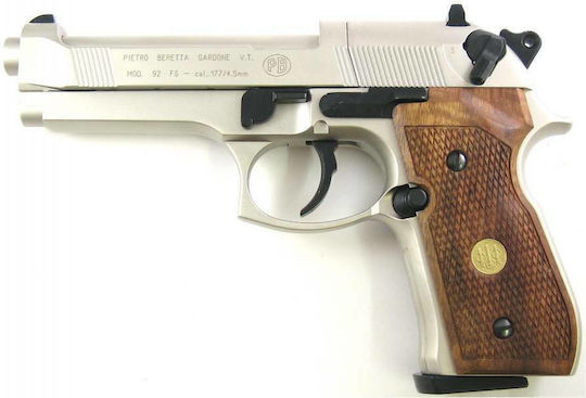 Umarex Αεροβόλο Πιστόλι CO2 Beretta M92 FS Nickel Wood Μεταλλικό 4.5mm