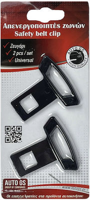 Carner Seat Belt Buckle Alarm Stopper Universal Black 2 pieces