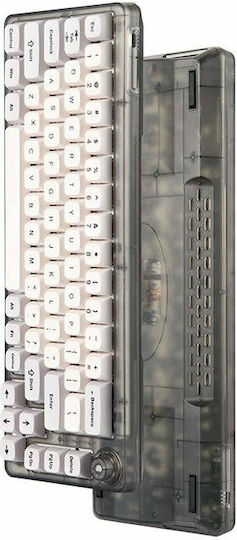 Motospeed CK69 Gaming Mechanical Keyboard with Gateron Red switches and RGB lighting (English US) White