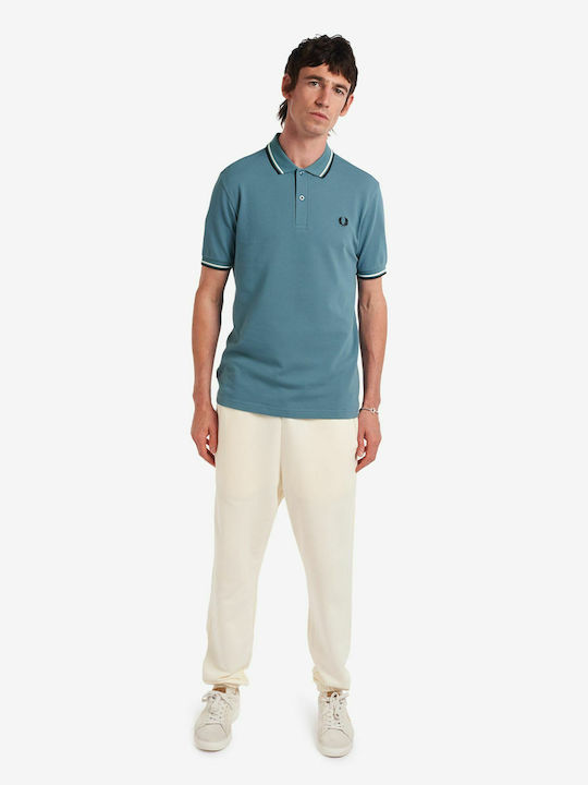 Fred Perry Ανδρική Μπλούζα Polo Κοντομάνικη Γαλάζια