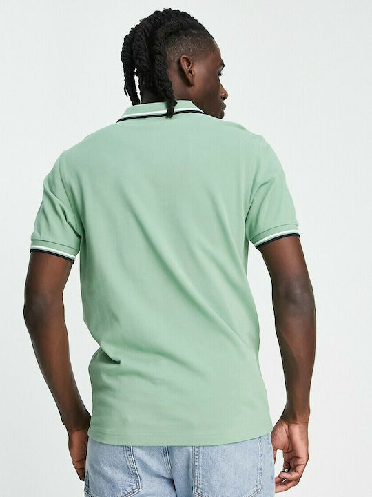 Fred Perry Ανδρική Μπλούζα Polo Κοντομάνικη Πράσινη