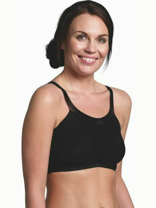 Carriwell Comfort Cotton Maternity & Nursing Sports Bra Black
