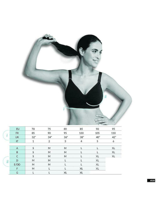 Carriwell Comfort Cotton Maternity & Nursing Sports Bra Black
