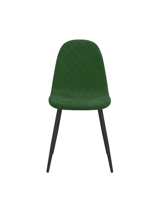 Dining Room Velvet Chair Dark Green 45x53.5x87cm 2pcs