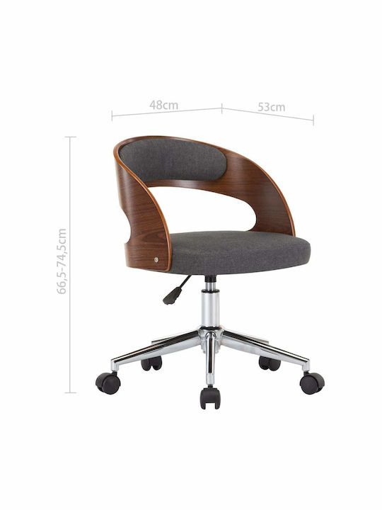 Stuhl mit Rollen Grey 48x53x74.5cm 2Stück