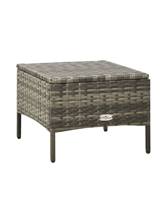 Garden & Outdoor Furniture Set Living Room 3 Pieces Gray with Pillows