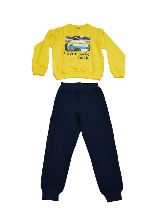 Joyce Kids Sweatpants Set Yellow 2pcs