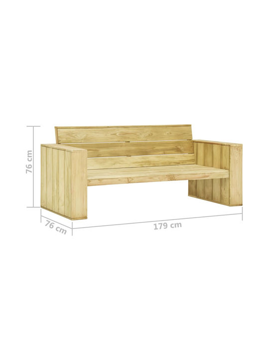 Garden & Outdoor Furniture Sets Living Room Set Pieces 2 with Pillows Impregnated Pine Wood