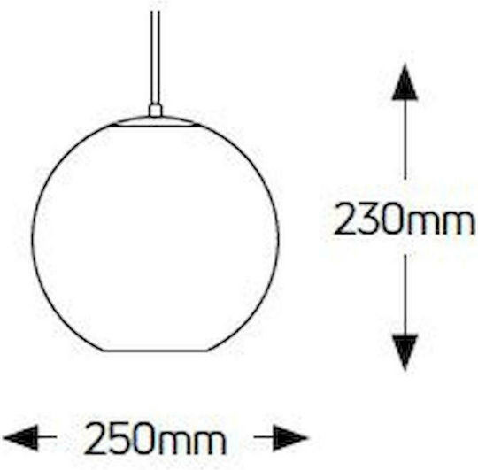 Geyer 2525 Pendant Light Rose Gold with Socket E27 25x23cm