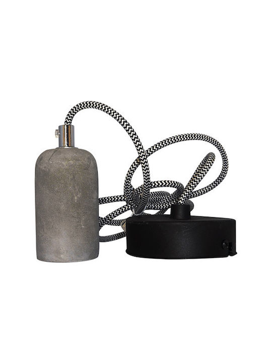 Elvhx Pendant Light White with Rope for Socket E27