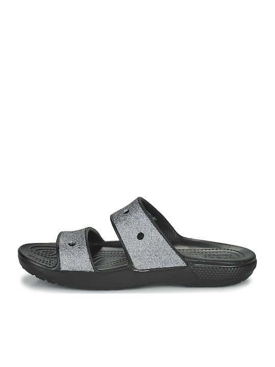 Glitter II Flip Flops In Sandal Style In Black Colour