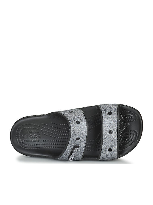 Glitter II Flip Flops In Sandal Style In Black Colour