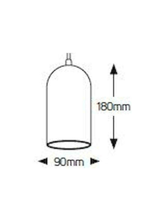 Geyer Cement Pendant Light Single-Light for Socket E27 Black