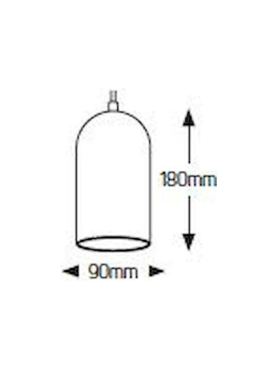 Geyer Geyer Cement Gray Ceiling Light with E27 Socket 90cm