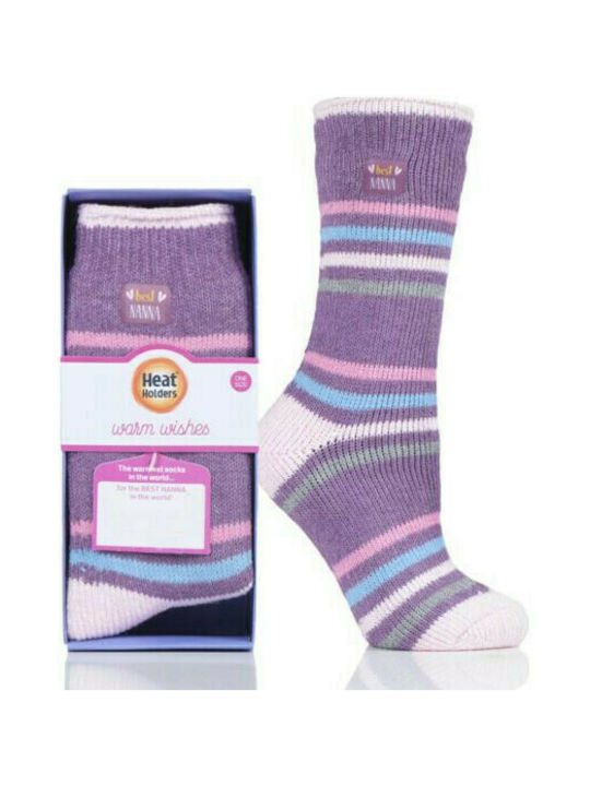 Heat Holders Women's Patterned Socks Purple