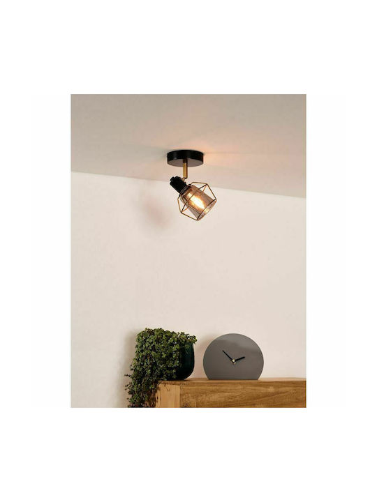 Lucide Lightning Nila Μονό Σποτ με Ντουί E14 σε Μαύρο Χρώμα