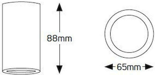 Geyer Einzel Spot mit Fassung GU10 in Weiß Farbe