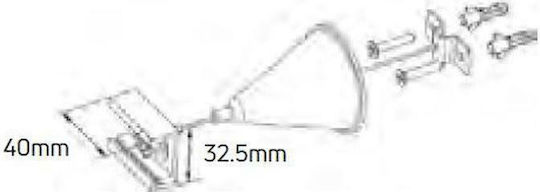 Geyer Mounting Suspension for Lighting Fixtures made of Aluminum Black LTHC-B