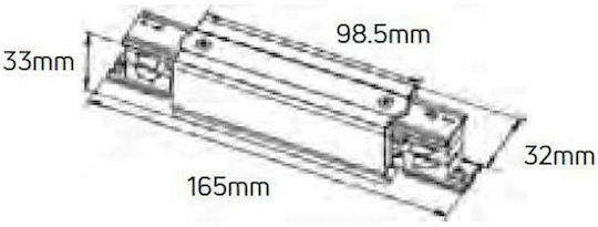 Geyer Track Connector for Spotlights made of Aluminum Black LTC-B