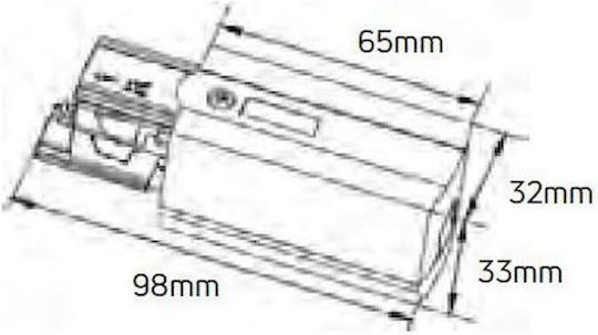 Geyer Track Connector for Spotlights made of Aluminum White LTPS-W
