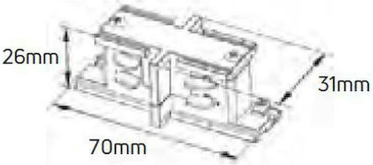 Geyer Track Connector for Spotlights made of Aluminum Black LTCM-B