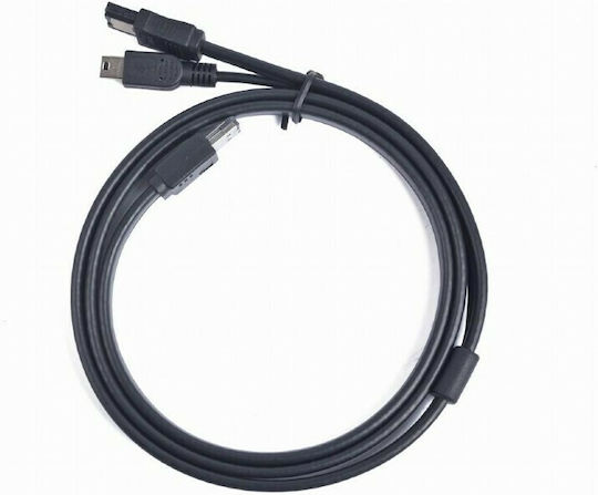 Cablexpert eSATA - eSATA Cable 1m Μαύρο (CC-ESATAP-ESATA-USB5P-1M)