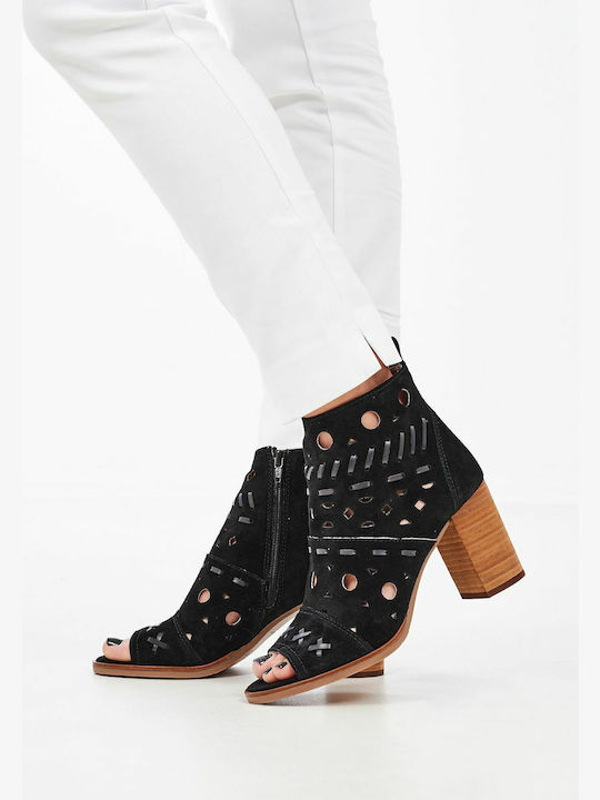 Suede Sandalen Schwarz