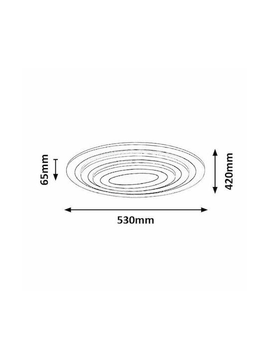 Rabalux Taneli Ceiling Mount Light 53cm White with Integrated LED