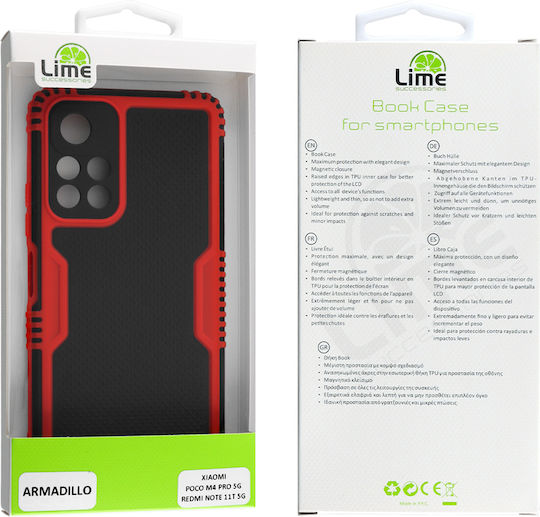 Lime Armadillo Camera Guard Back Cover Plastic Red (Poco M4 Pro)