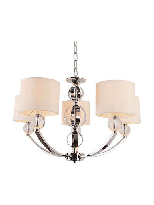 Elmark Maya Chandelier Lampshade 5xE27 Silver 955MAYA5