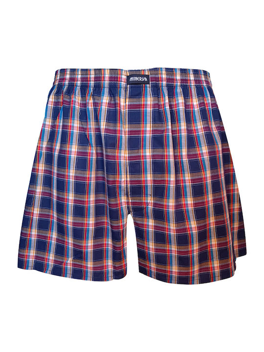 90-23074 Men's Boxers Blue / Orange Checkered 2Pack 90-23074-006