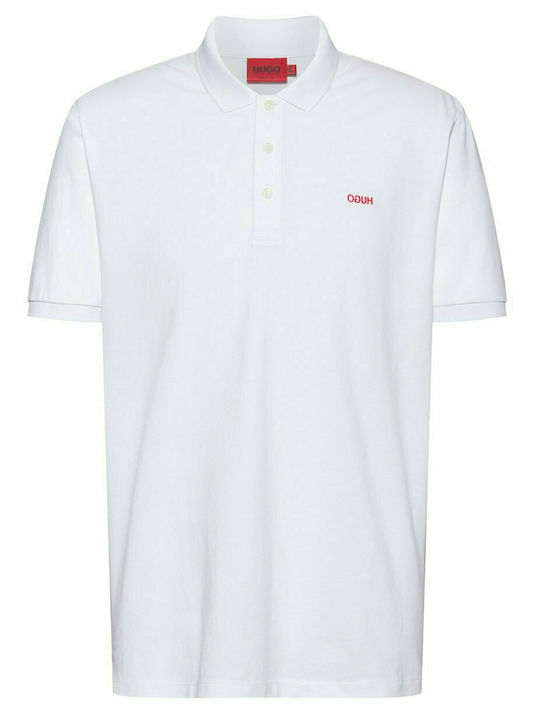 Hugo Boss Ανδρικό T-shirt Κοντομάνικο Polo Λευκό