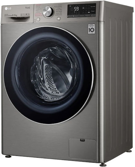 LG Πλυντήριο-Στεγνωτήριο Ρούχων 8kg/6kg Ατμού 1400 Στροφές με Wi-Fi
