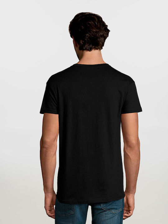 Sol's Imperial Ανδρικό Διαφημιστικό T-shirt Κοντομάνικο σε Μαύρο Χρώμα