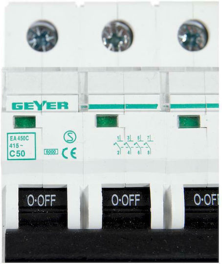 Geyer Automatic Circuit Breaker 50A Four-pole AC EA450C