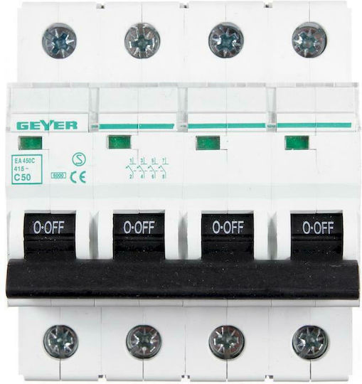 Geyer Automatic Circuit Breaker 50A Four-pole AC EA450C